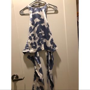 Kendall & Kylie tie dye open back top size xs